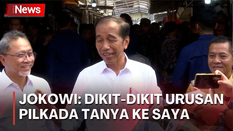 Ditanya Terus Soal Pilkada, Jokowi Merespons dengan Tertawa