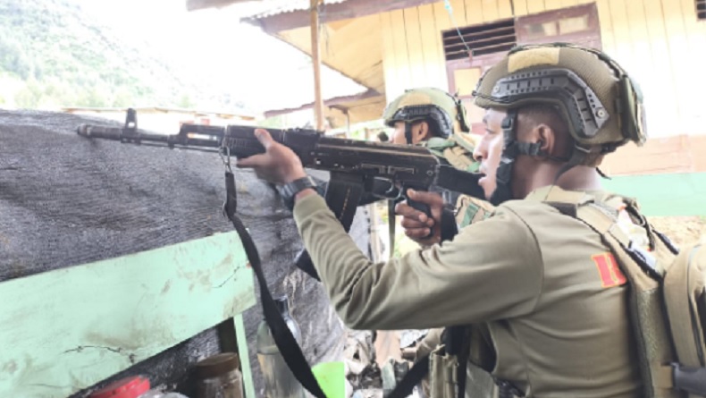 Kontak Tembak Aparat Gabungan TNI Polri dengan OPM Kembali Pecah di Intan Jaya