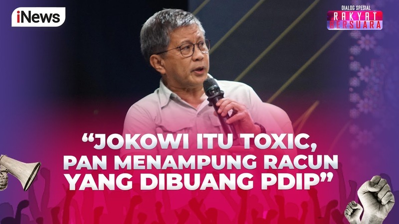 Rocky Gerung Sebut Jokowi ‘Toxic’ Dibuang PDIP, PAN Datang sebagai ‘Tonic'