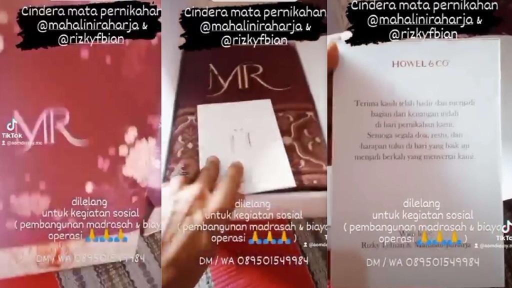 Viral Suvenir Pernikahan Mahalini dan Rizky Febian Dilelang Netizen, Alasannya Bikin Haru!