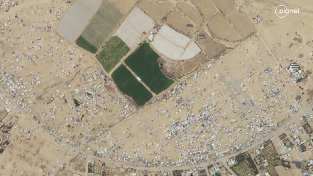 Penampakan Gambar Satelit Warga Palestina Pergi dari Rafah: Kamp Terlihat Berkurang Signifikan