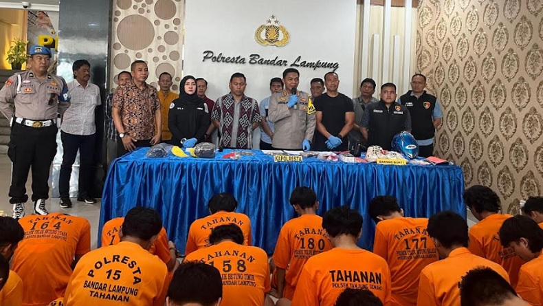 50 Pelaku Kejahatan di Bandar Lampung Ditangkap, 2 Wanita Maling Motor di Mal Kartini