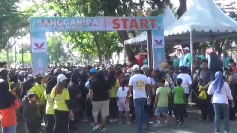 Ribuan Warga Palu Antusias Ikut Fun Walk DPW Perindo Sulteng  