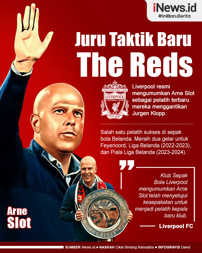 Infografis Arne Slot Pelatih Baru Liverpool Pengganti Jurgen Klopp 