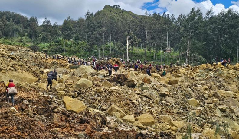 Korban Longsor Papua Nugini Melonjak Drastis, 2.000 Orang Terkubur