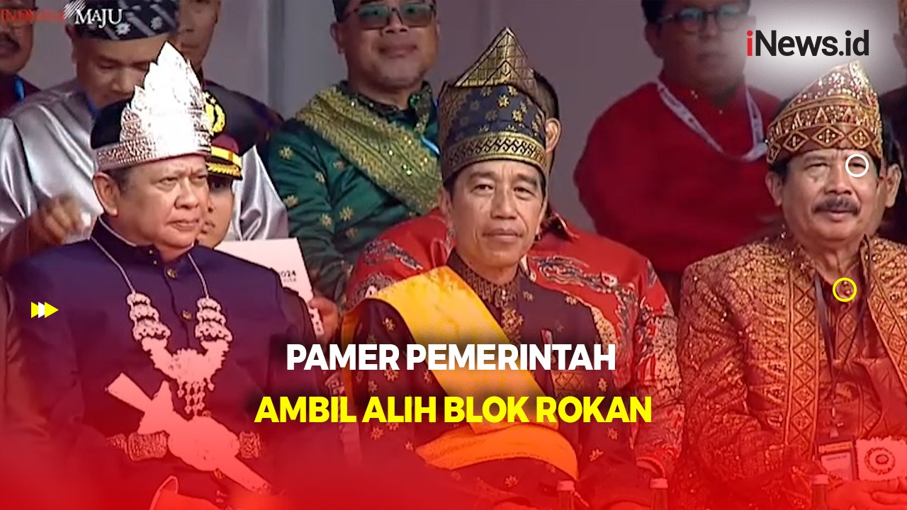 Upacara di Blok Rokan yang Diambil Alih Pemerintah, Jokowi Sebut Kehadiran Pancasila jadi Pembebas Ketergantungan Asing 