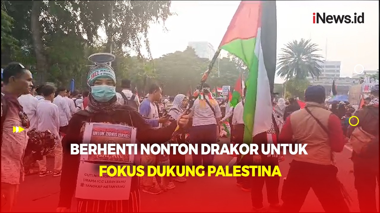 Peserta Aksi 'All Eyes on Rafah' Ngaku Berhenti Nonton Drakor untuk Fokus Dukung Palestina 