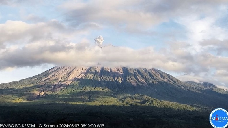 Gunung Semeru Erupsi Pagi Ini, Tinggi Letusan 800 Meter di Atas Puncak