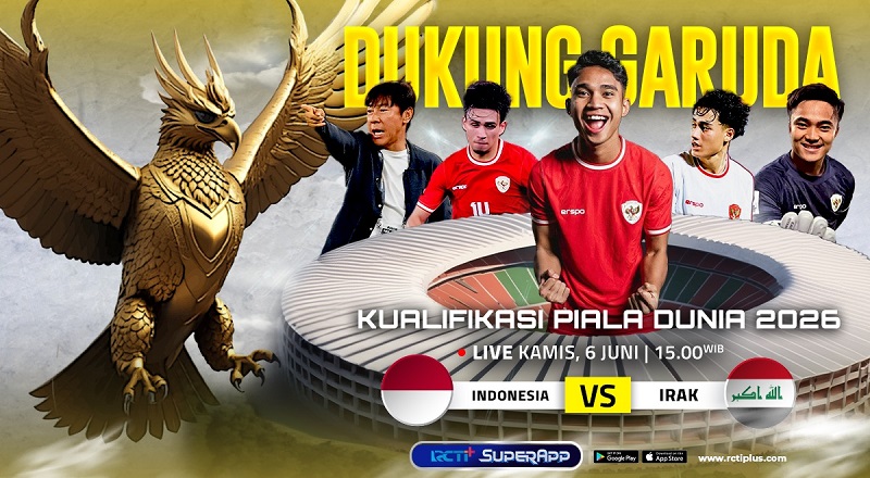 Jadwal dan Link Live Streaming Indonesia Vs Irak di Kualifikasi Piala Dunia 2026
