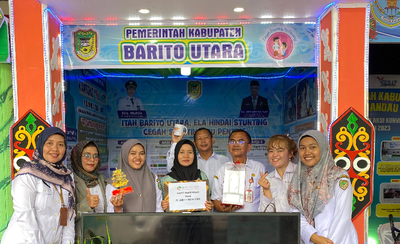 Stand Pemkab Barito Utara Raih Juara Terbaik I Lomba Inovasi Stunting 2024