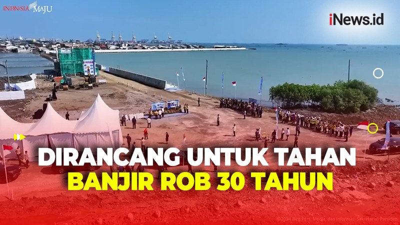 Jokowi Tinjau Proyek Pengendalian Banjir Rob di Tambak Lorok Semarang, Telan Anggaran Rp386 M