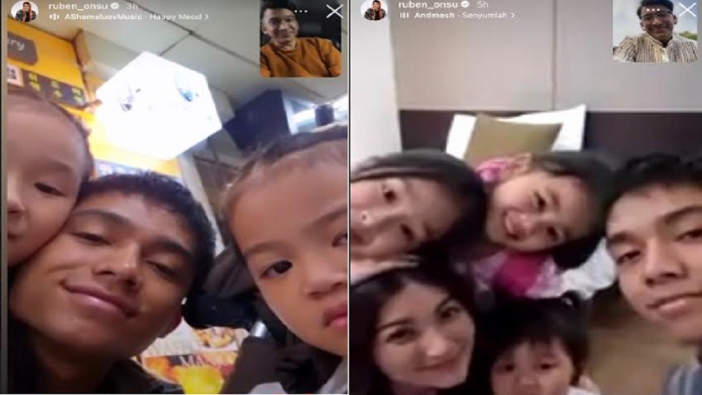Ruben Onsu Video Call Sarwendah dan Anaknya yang Liburan ke Korea Selatan: Happy Holiday