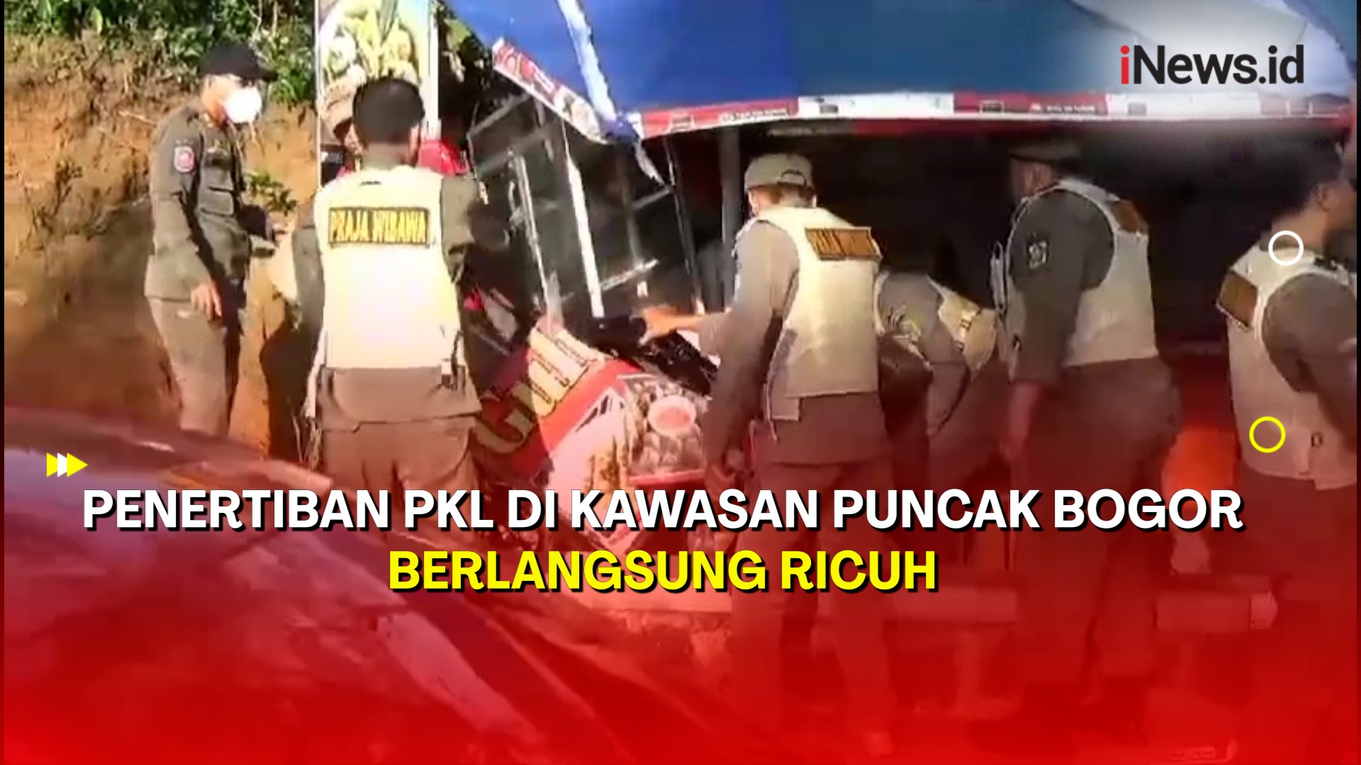 Penertiban PKL di Kawasan Puncak Bogor Berlangsung Ricuh, Pedagang Menolak Digusur