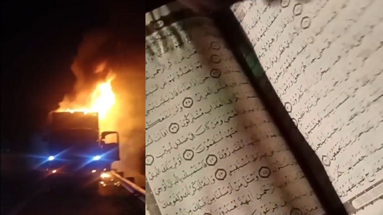 Ajaib! Alquran Ditemukan Utuh saat Kebakaran Truk Ekspedisi di Tol Pemalang-Semarang