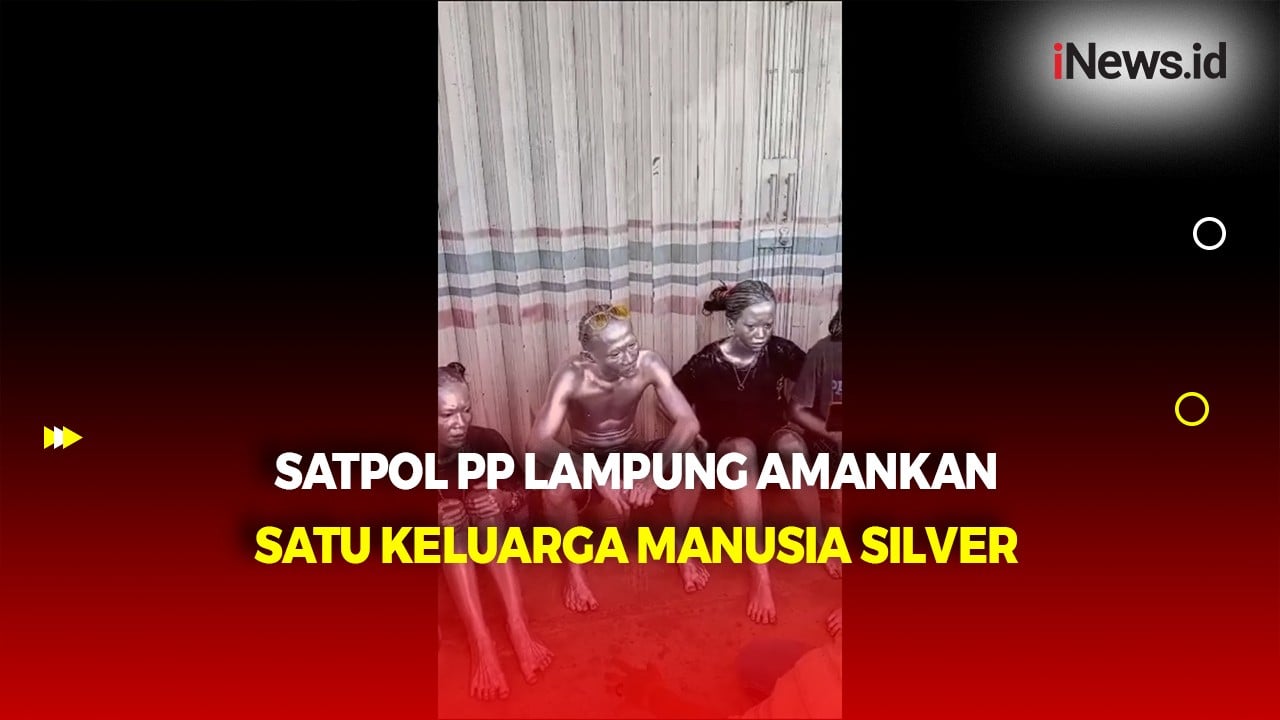 Terjaring Razia, Satu Keluarga Manusia Silver di Bandar Lampung Diamankan Satpol PP 