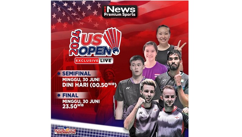 Saksikan Semifinal dan Final US Open 2024 Eksklusif di iNews