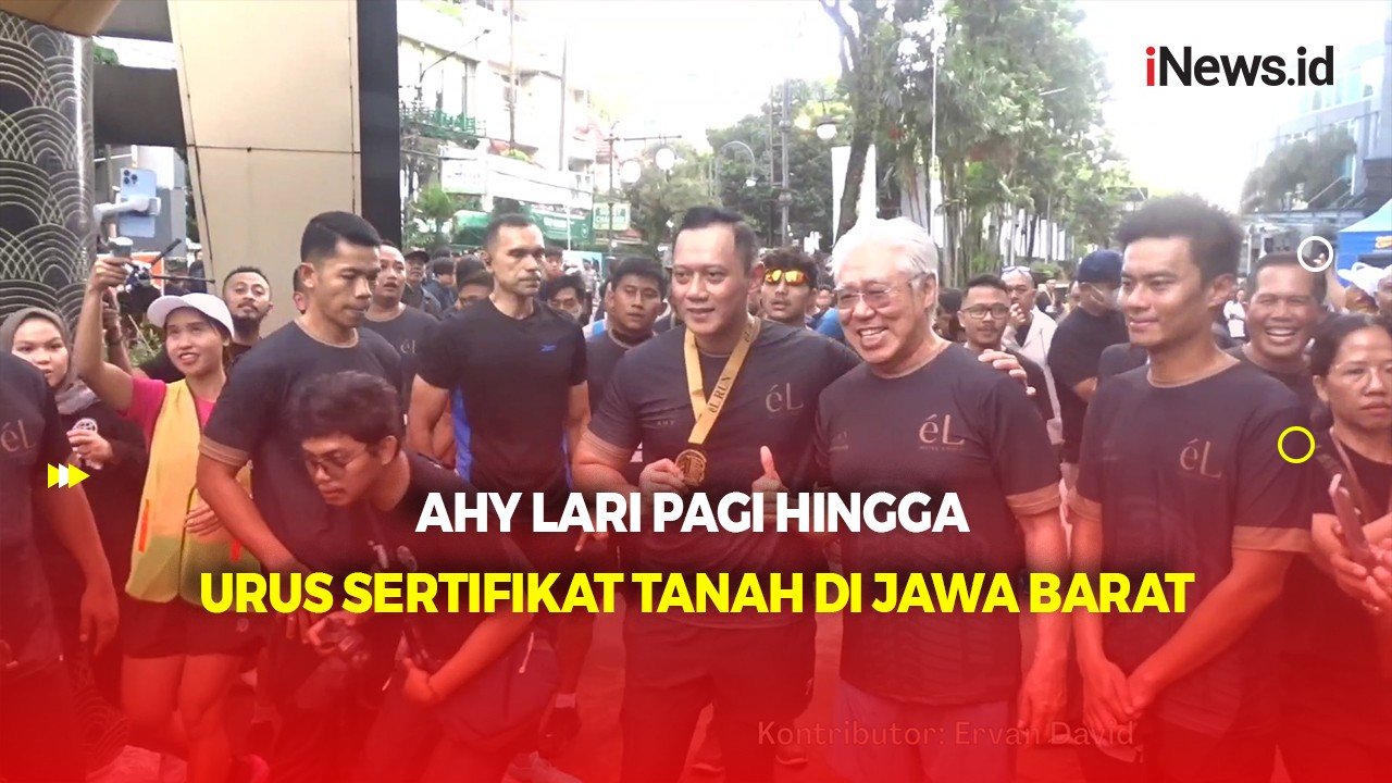 Kunker ke Bandung, Menteri ATR/BPN AHY Ikut Lari Pagi hingga Urus Sertifikat Tanah 