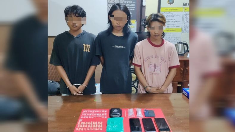 Simpan 5,65 Gram Sabu, 3 Pemuda di Bangka Tengah Ditangkap Polisi