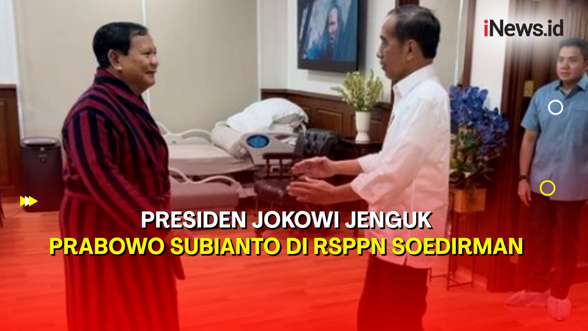 Momen Presiden Jokowi Jenguk Prabowo Seusai Operasi Kaki Kiri di RSPPN Soedirman