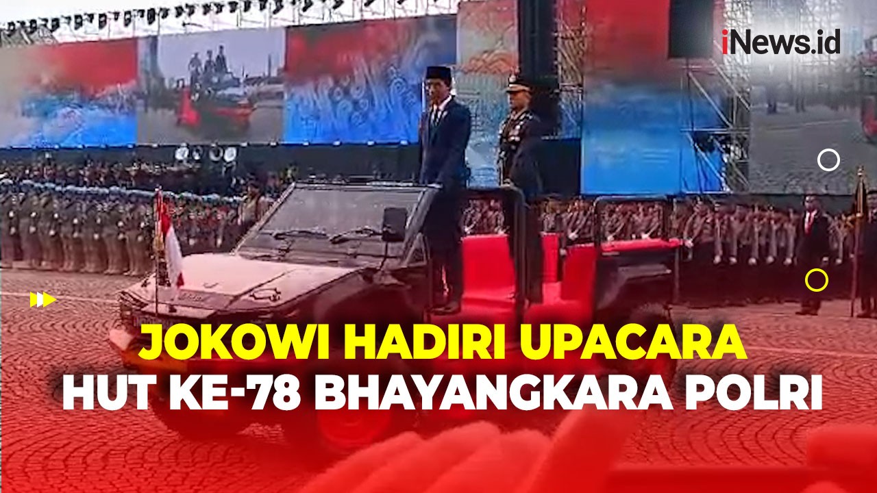 Jokowi Pimpin Upacara HUT ke-78 Bhayangkara Polri di Monas
