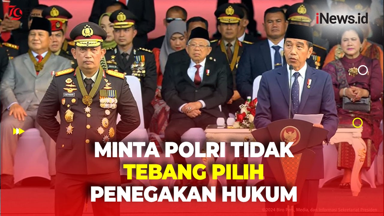 Pesan Jokowi di HUT Ke-78 Bhayangkara, Minta Polri Tidak Tebang Pilih dalam Penegakan Hukum