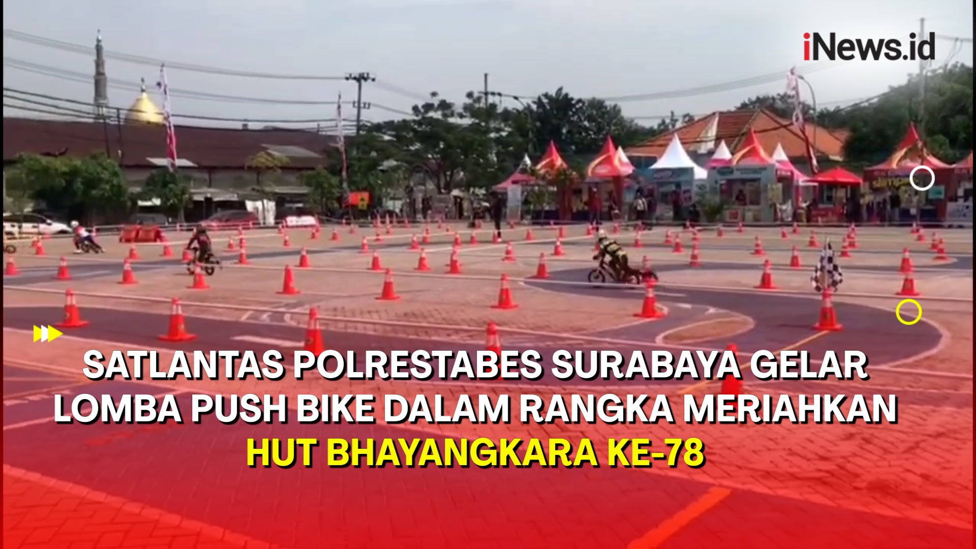 Keseruan Rider Cilik Ikuti Lomba Push Bike Race Satlantas Polrestabes Surabaya