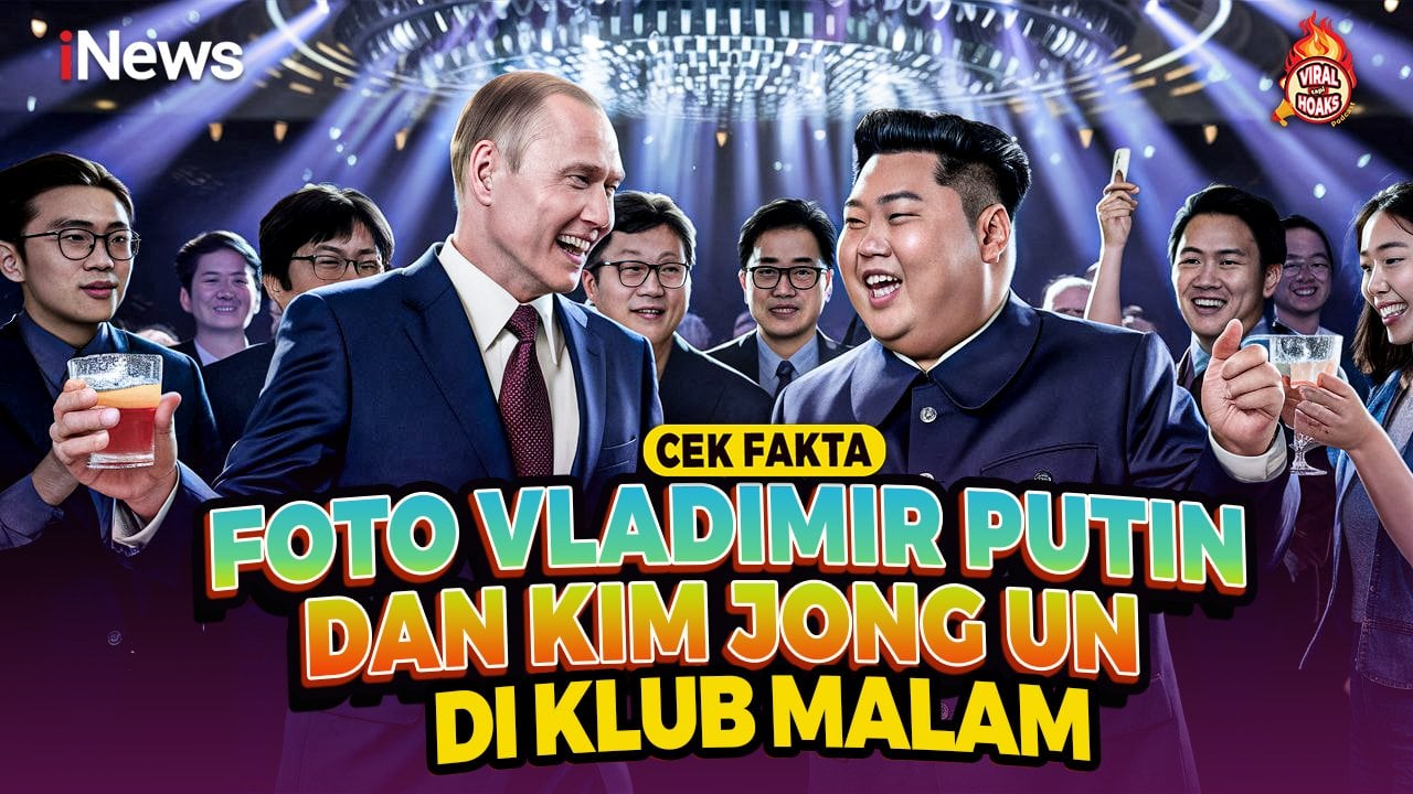  Viral Foto Vladimir Putin dan Kim Jong Un di Klub Malam, Cek Faktanya