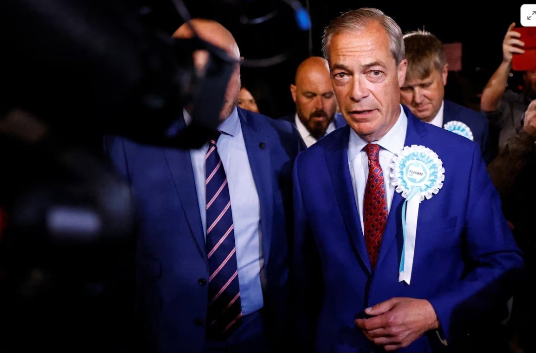 Pentolan Sayap Kanan Inggris Nigel Farage Melenggang ke Parlemen
