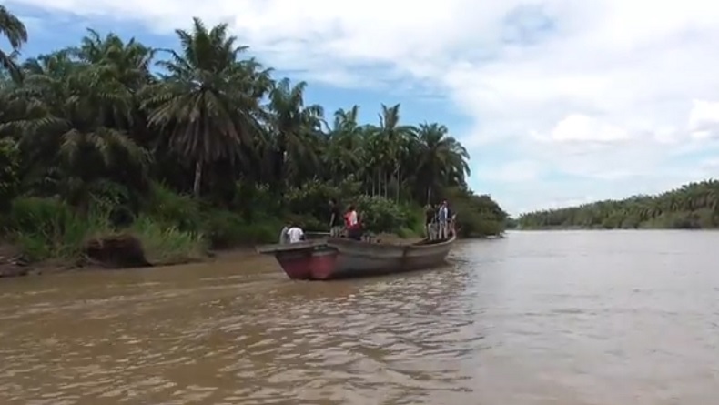 Perahu Oleng, Ayah dan Anak Tenggelam di Sungai Barumun Labusel