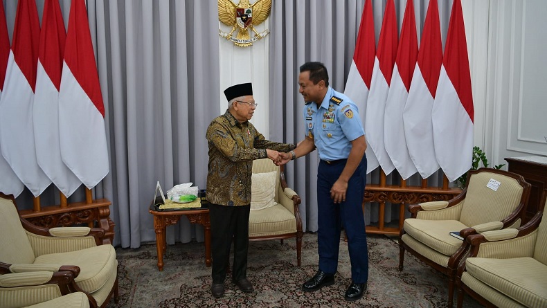 KSAU Temui Wapres, Laporkan Kondisi Alutsista TNI AU
