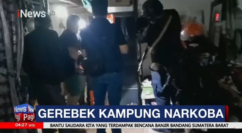 Polisi Gerebek Kampung Narkoba di Palembang, 5 Orang Diamankan