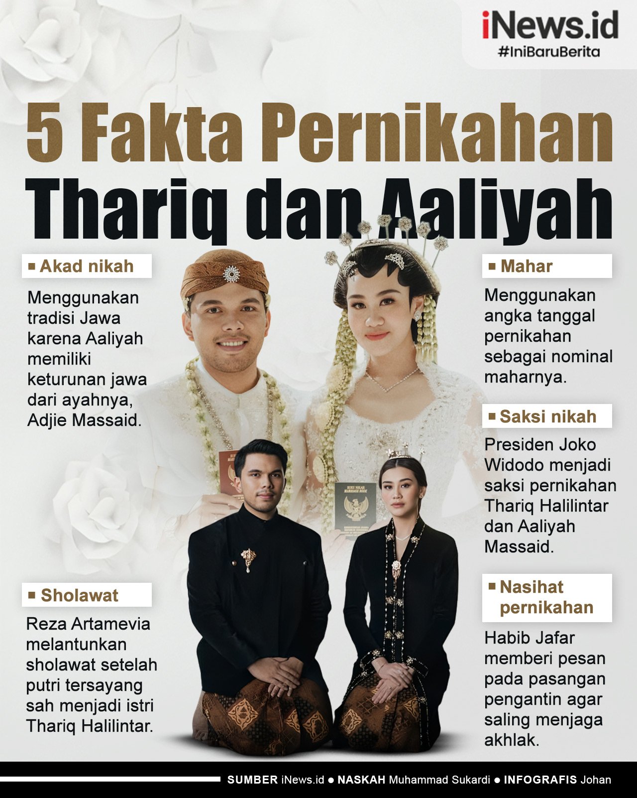 Infografis 5 Fakta Pernikahan Thariq Halilintar dan Aaliyah Massaid
