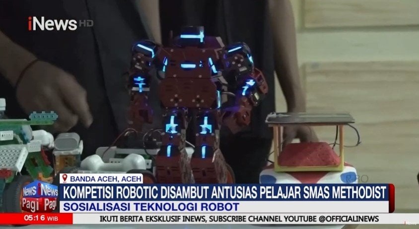  Pelajar SMAS Methodist Antusias Sambut Kompetisi Robotic