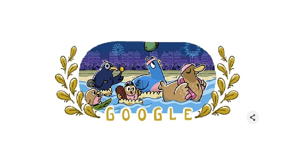 Google Doodle Hari Ini, Meriahkan Olimpiade Paris 2024 dengan Ikon Bebek di Sungai