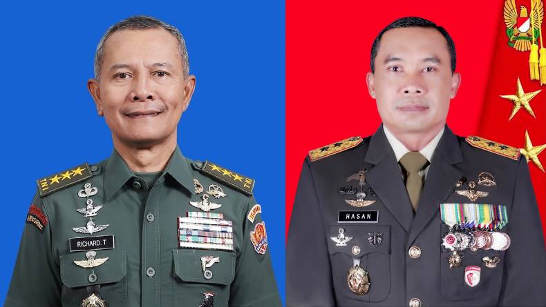 Mutasi TNI: Letjen Richard Tampubolon Jadi Kasum TNI, Mayjen M Hasan Pangkostrad