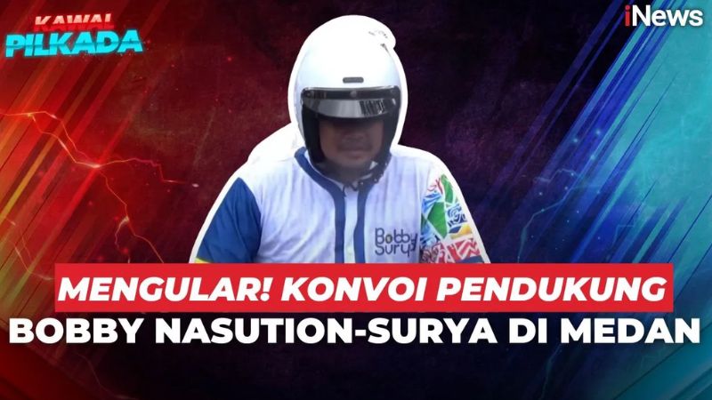 Momen Konvoi Motor Listrik Antarkan Bobby-Surya Daftar Pilgub ke KPU Sumut, Kahiyang Duduk Manis Dibonceng