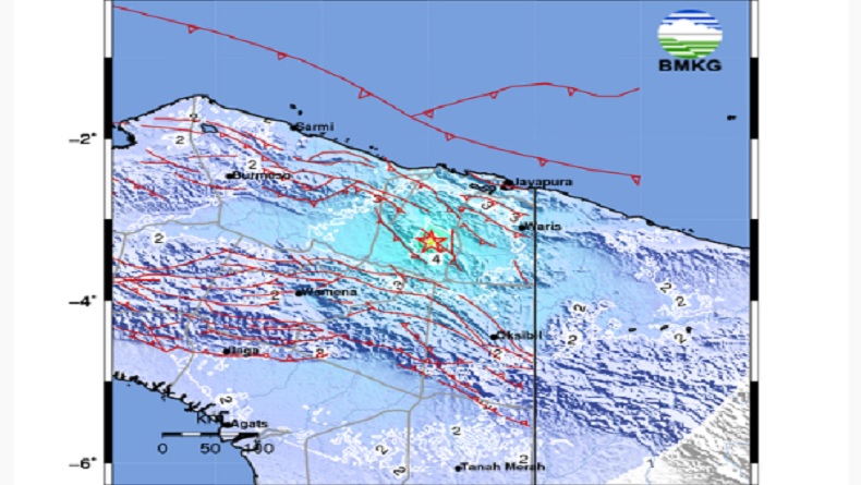 Gempa Hari Ini M5,2 Guncang Keerom Papua, Berpusat di Darat