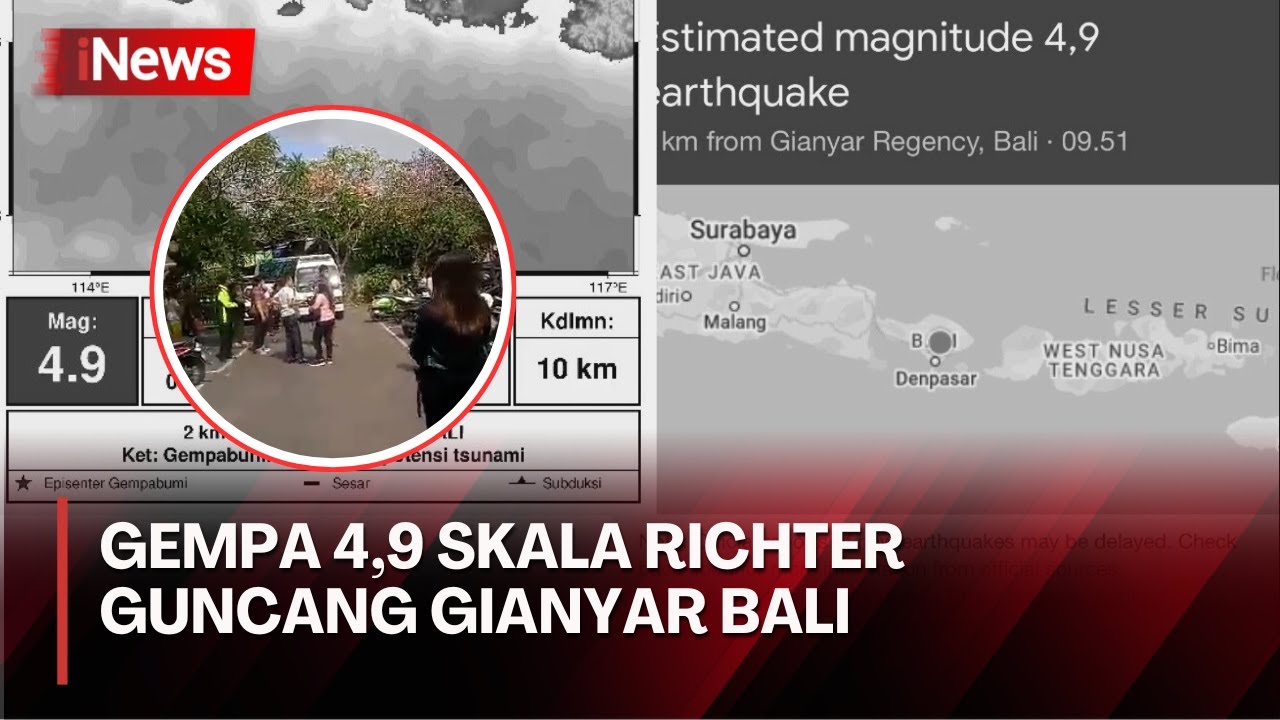 Penampakan Bangunan Rusak akibat Gempa M 4,9 Guncang Gianyar Bali