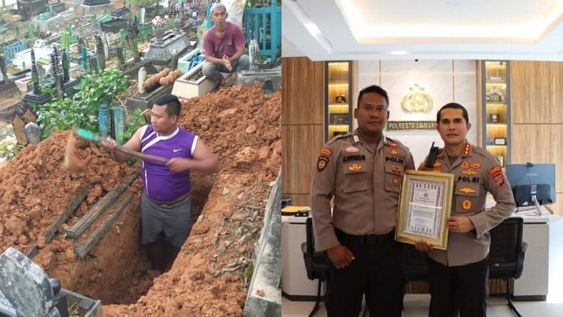 Kisah Inspiratif Bripka Joko Hadi, 23 Tahun Bantu Warga Samarinda Jadi Penggali Kubur 