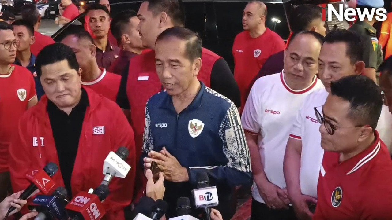 Jokowi Puji Kerja Keras Timnas Indonesia usai Tahan Australia