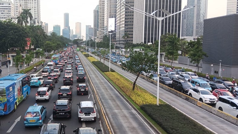 Jalan Sudirman Macet Parah jelang Laga Timnas Indonesia vs Australia di GBK