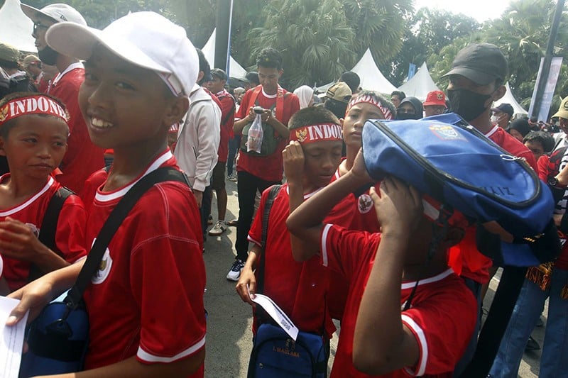 Suporter Timnas Indonesia di GBK Yakin Garuda Libas Australia!