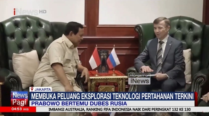 Prabowo Bertemu Dubes Rusia 