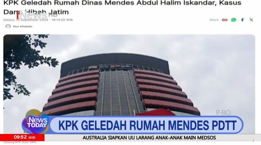 KPK Geledah Rumah Dinas Mendes PDTT, Sejumlah Uang Tunai Disita