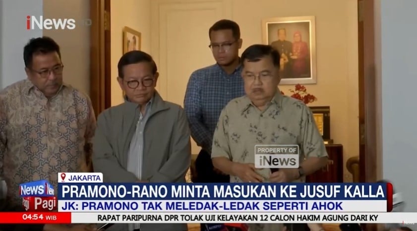 Jusuf Kalla: Pramono Anung Tak Meledak-ledak Seperti Ahok