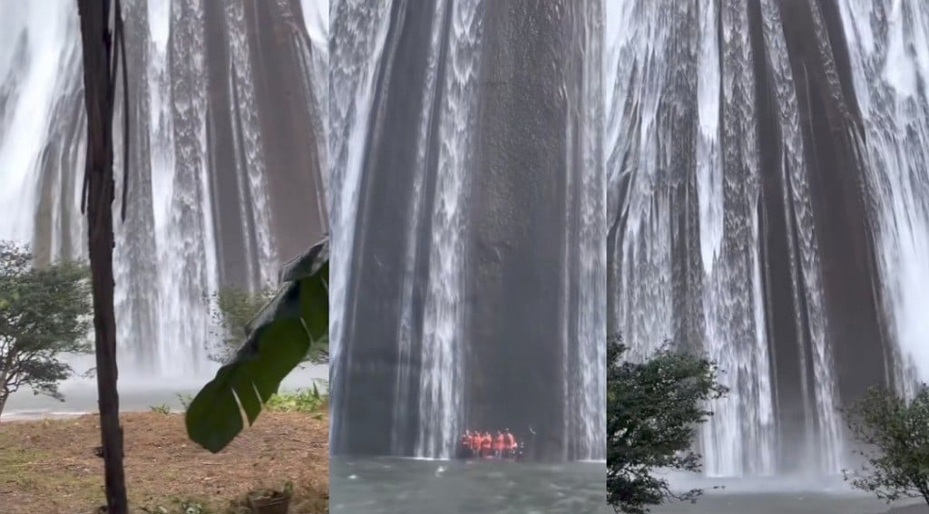 Viral Penampakan Air Terjun yang Bikin Merinding jika Dilihat dari Bawah: Kayak Masuk Pintu Dunia Lain