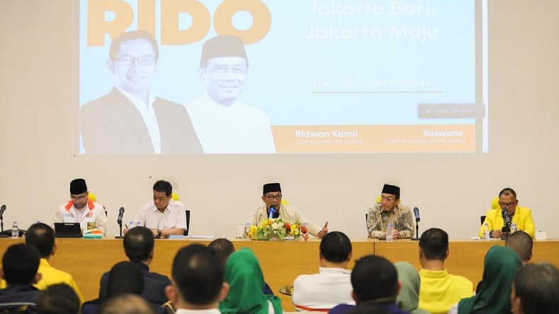 Ridwan Kamil Hadiri Rapat Tim Pemenangan RIDO, Sampaikan Visi Misi ke Timses