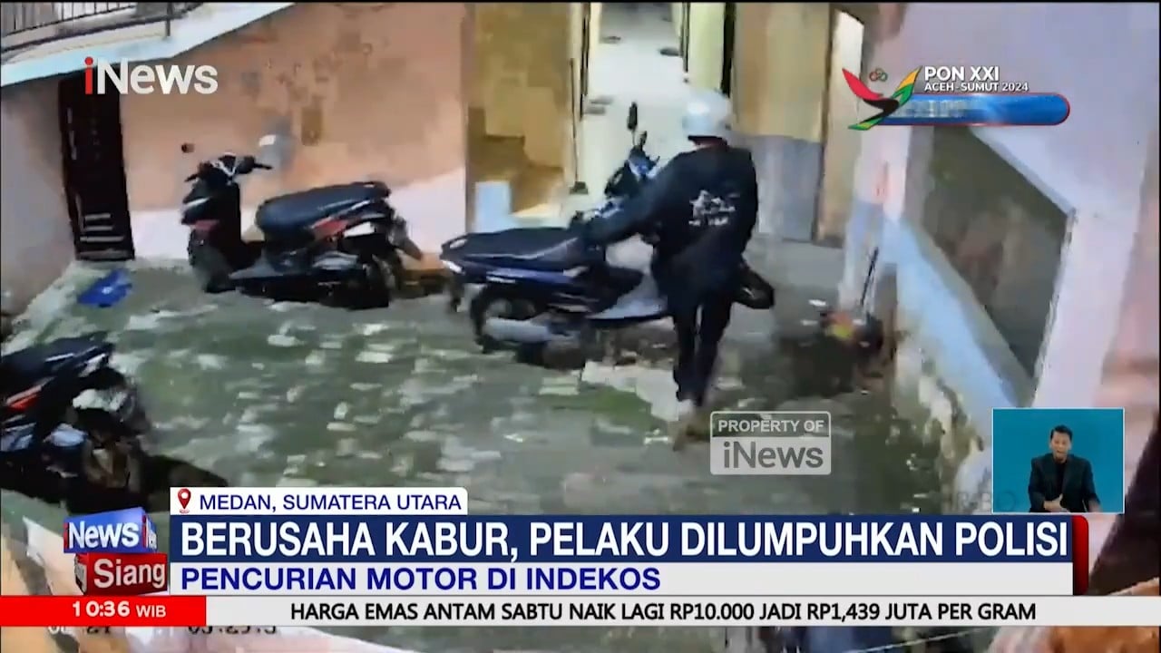 Gagal Rusak Kunci Kontak, Pencuri Nekat Gotong Motor