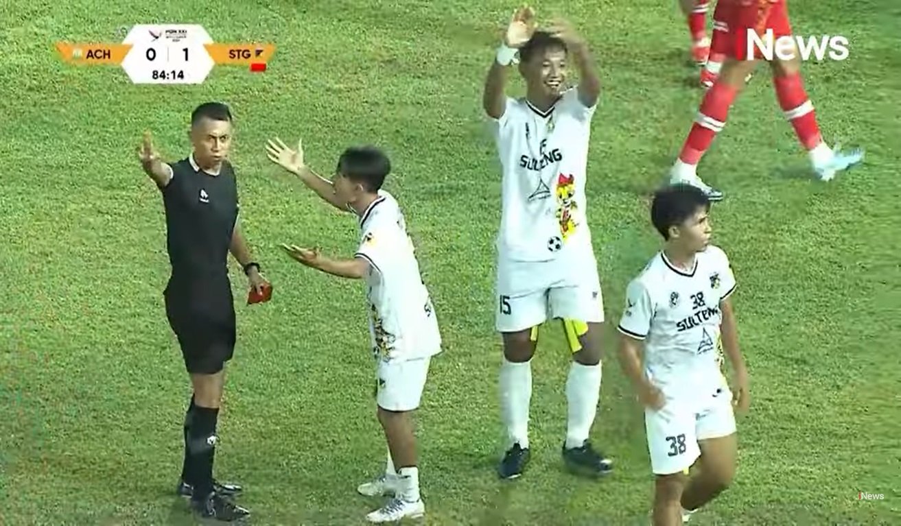 Wasit Laga PON 2024 Aceh Vs Sulteng Terancam Sanksi Seumur Hidup