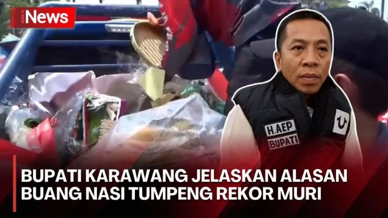 Viral Nasi Tumpeng Rekor MURI di Karawang Basi dan Dibuang, Bupati Beri Klarifikasi